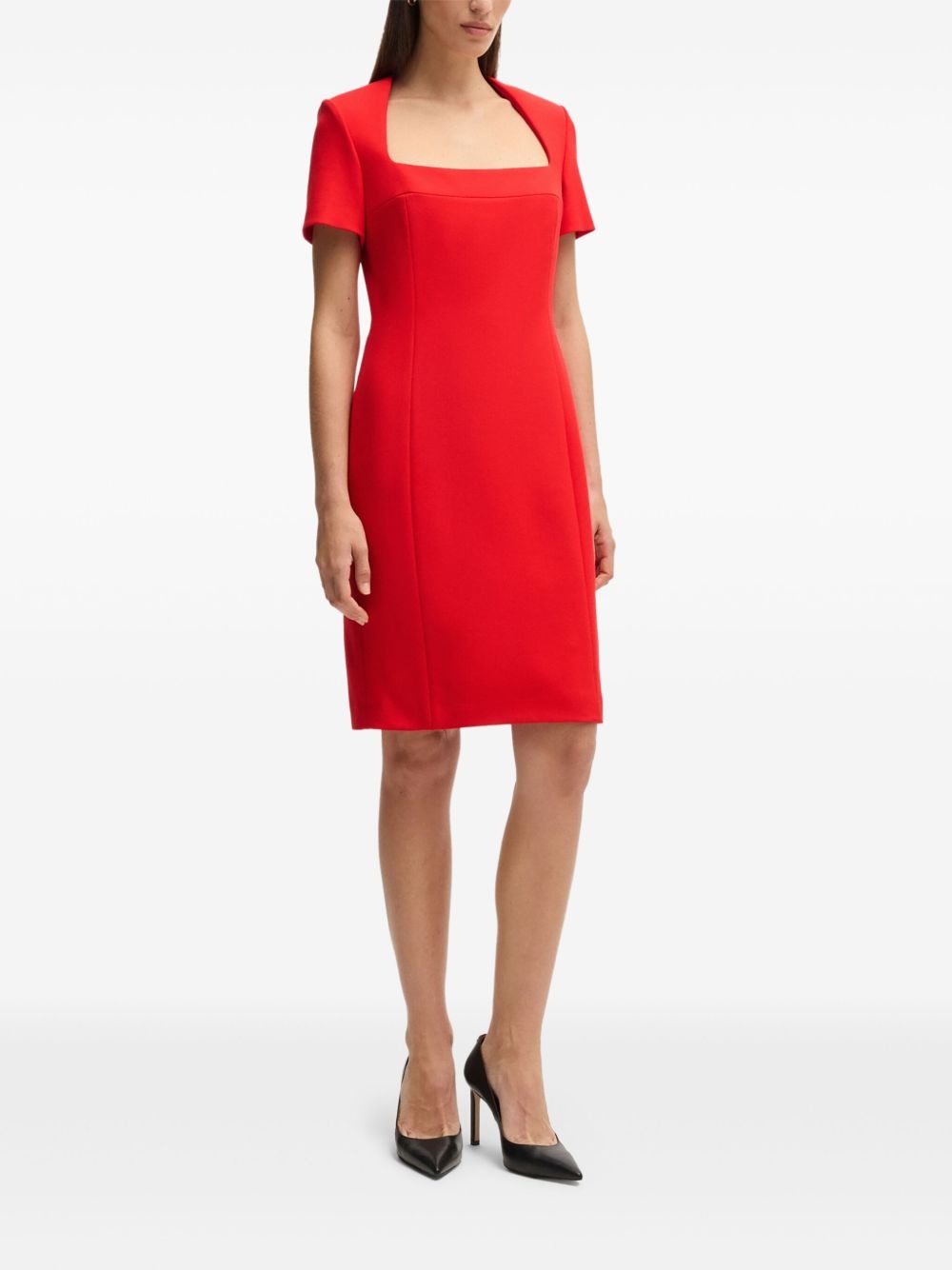 short-sleeve midi dress - 3