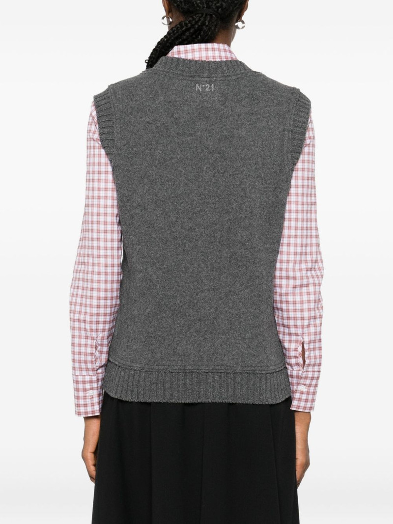 stud-embellished argyle-knit vest 4