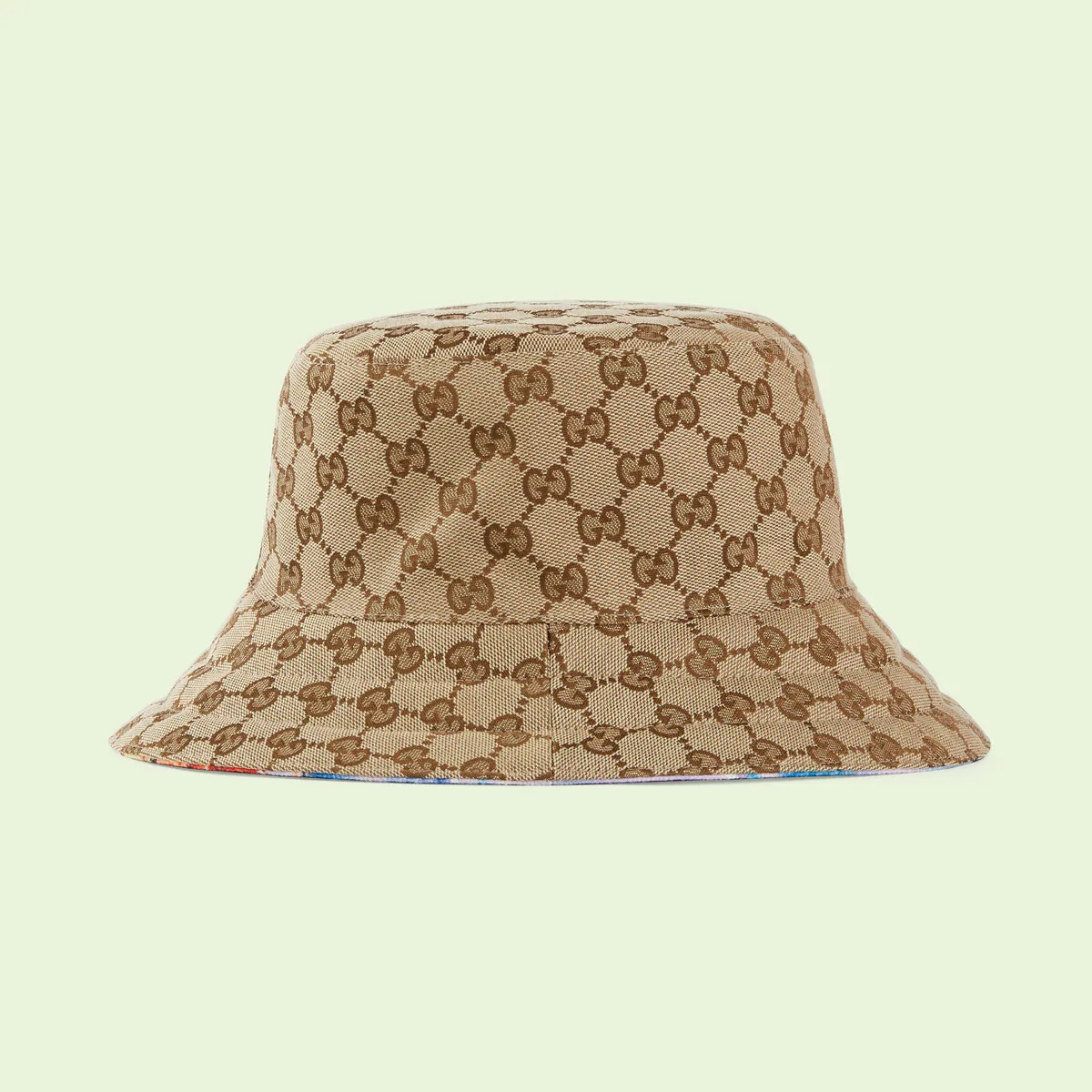 GG canvas and island print reversible bucket hat - 7
