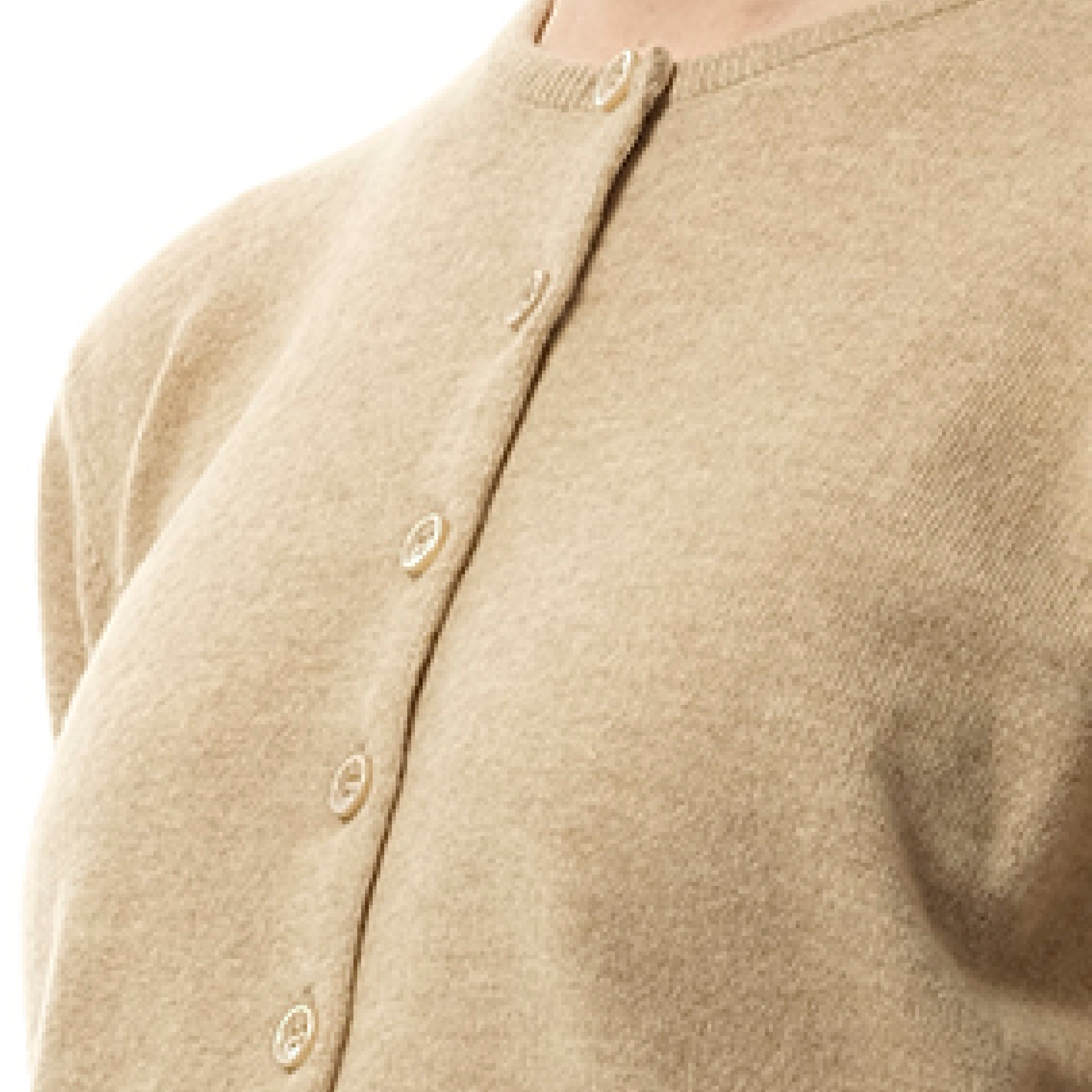 Virgin Wool Cardigan in Walnut - 3