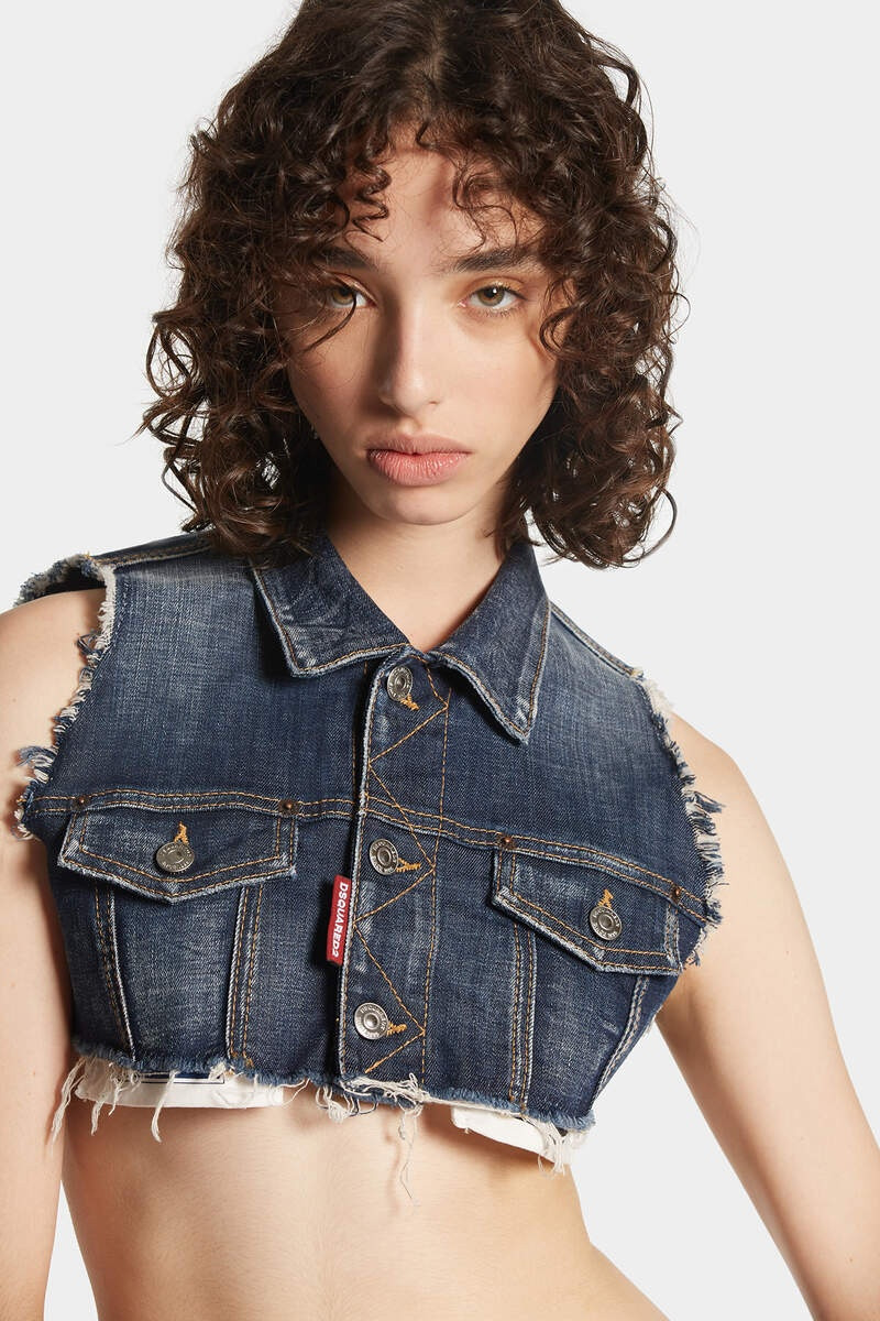 DENIM CROPPED VEST 3