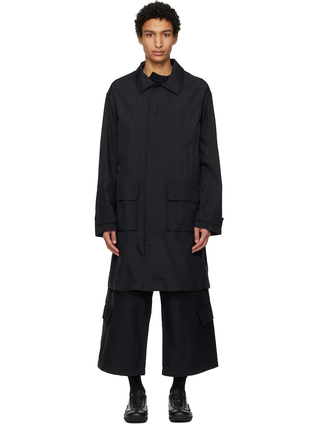 Black Nylon Parka - 1