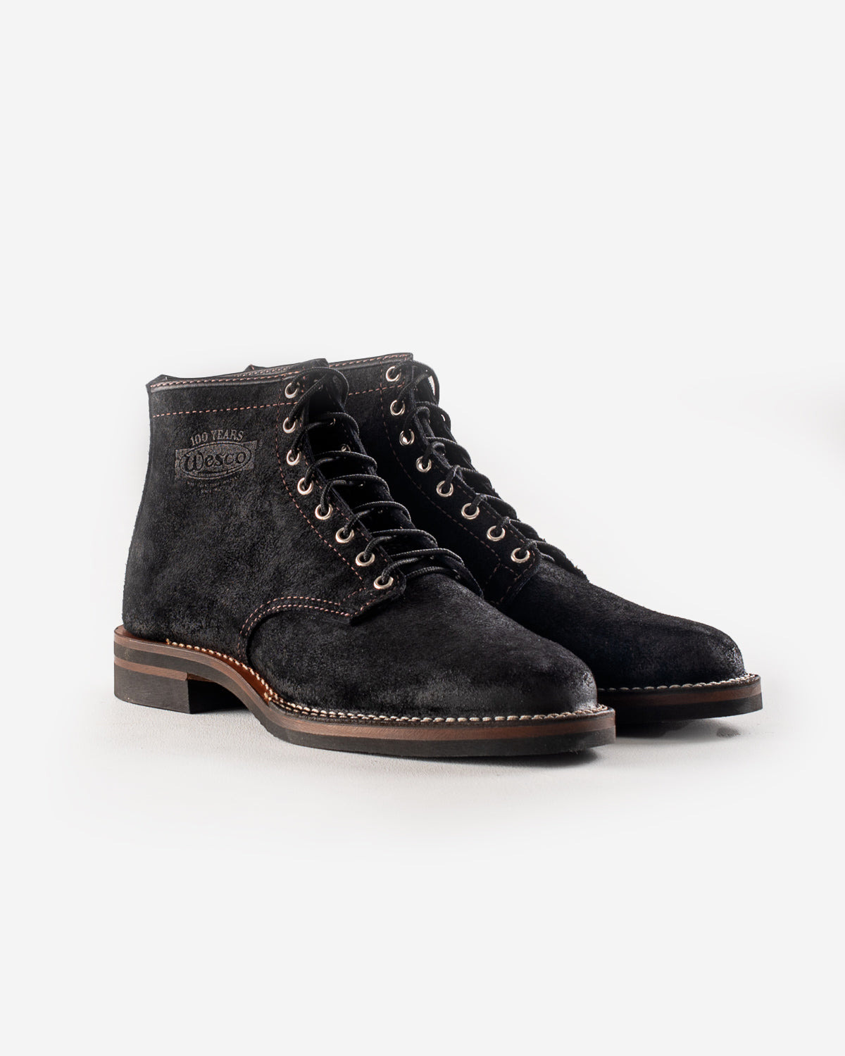 IHWE-FP-BLK Iron Heart Int'l x Wesco® - 7" Rough-Out Boot - Black. The "Foot Patrol" - 4