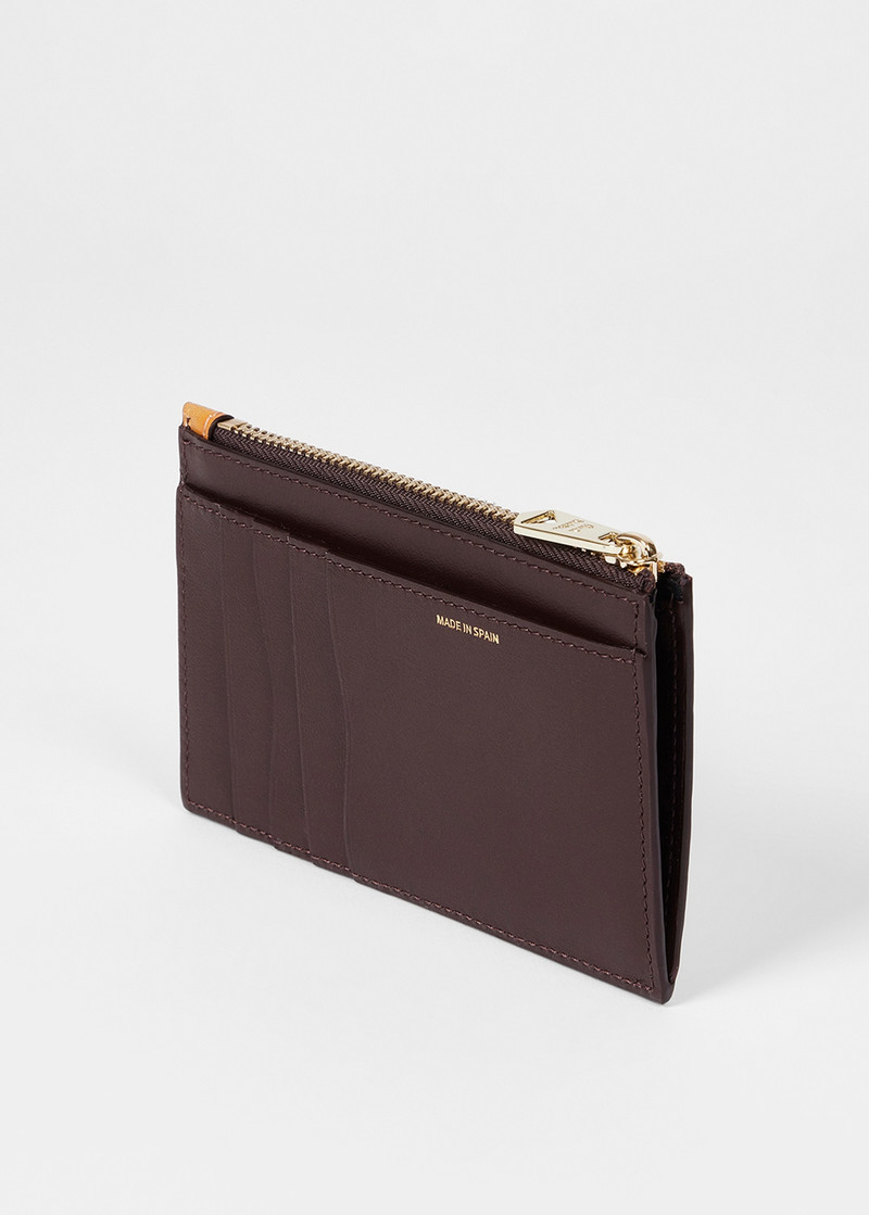 Women's 'Dusky Swirl' Leather Small Zip-Fastening Purse 3