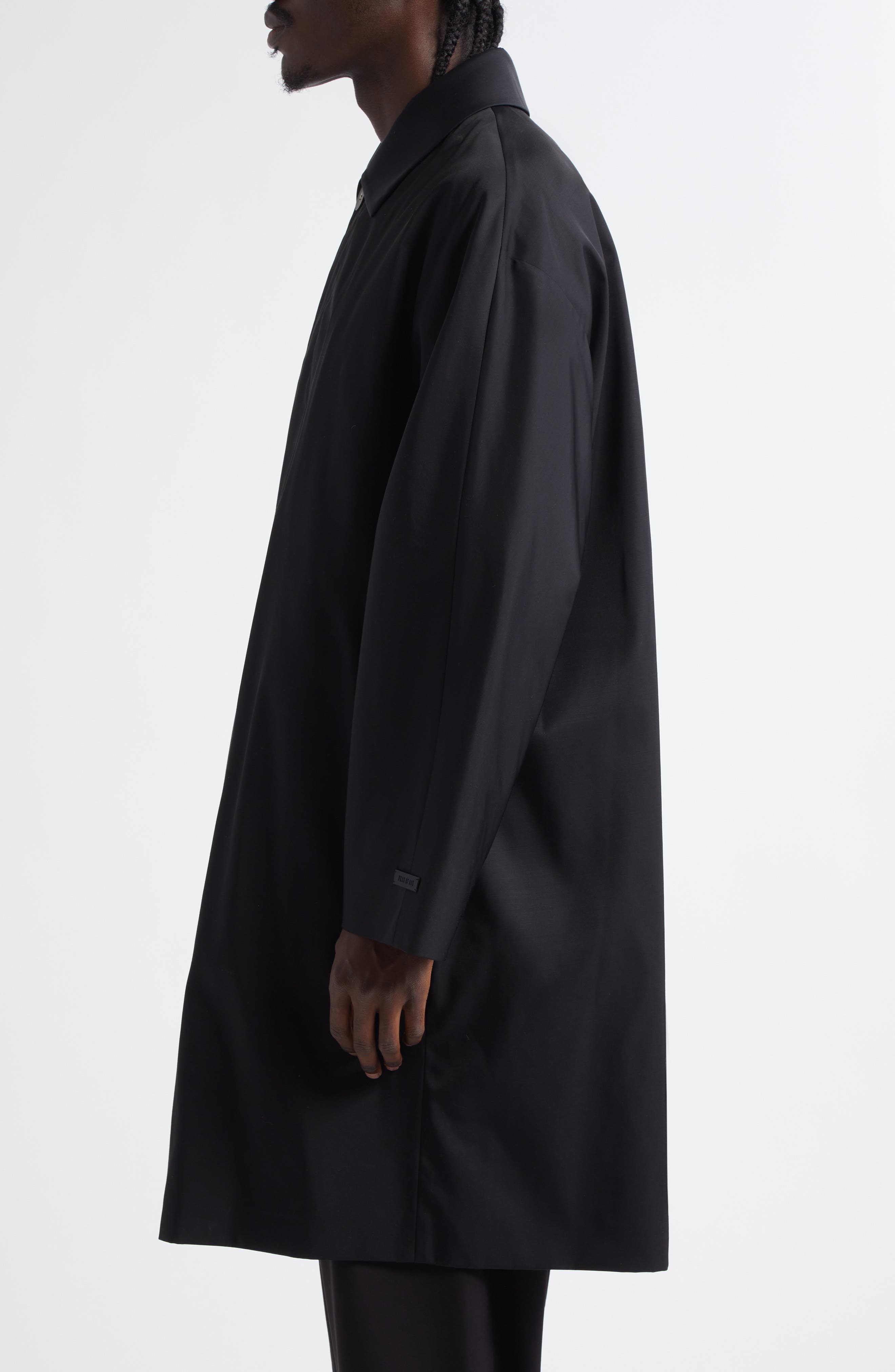 Fear of God Nylon & Wool Car Coat in Black at Nordstrom - 4