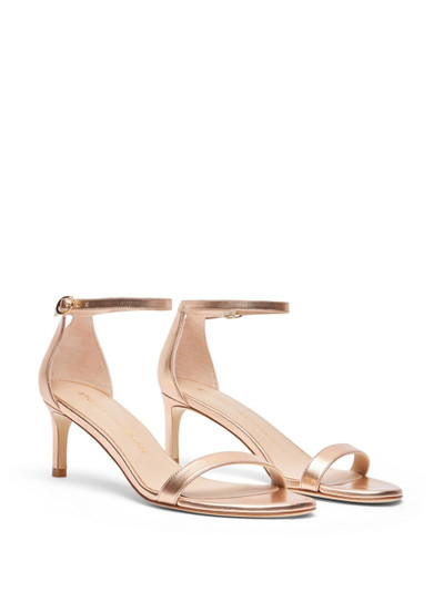 Stuart Weitzman 60mm Nunakedstraight metallic-effect sandals outlook