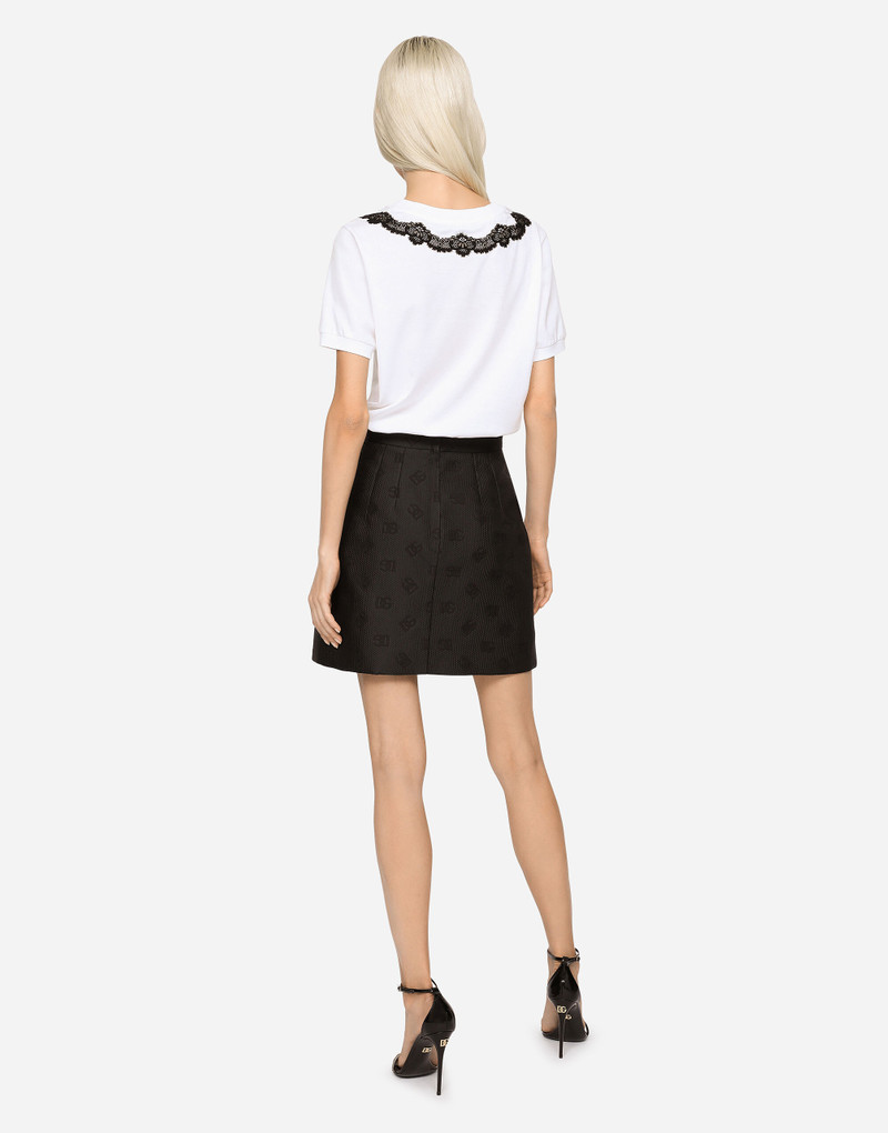 Jacquard miniskirt with all-over DG logo 3