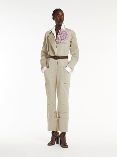 Max Mara CARAIBI Stretch cotton workwear jumpsuit outlook