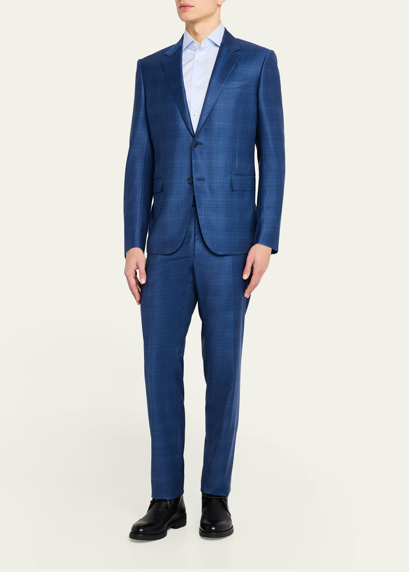 ZEGNA Men's Trofeo Check Suit outlook
