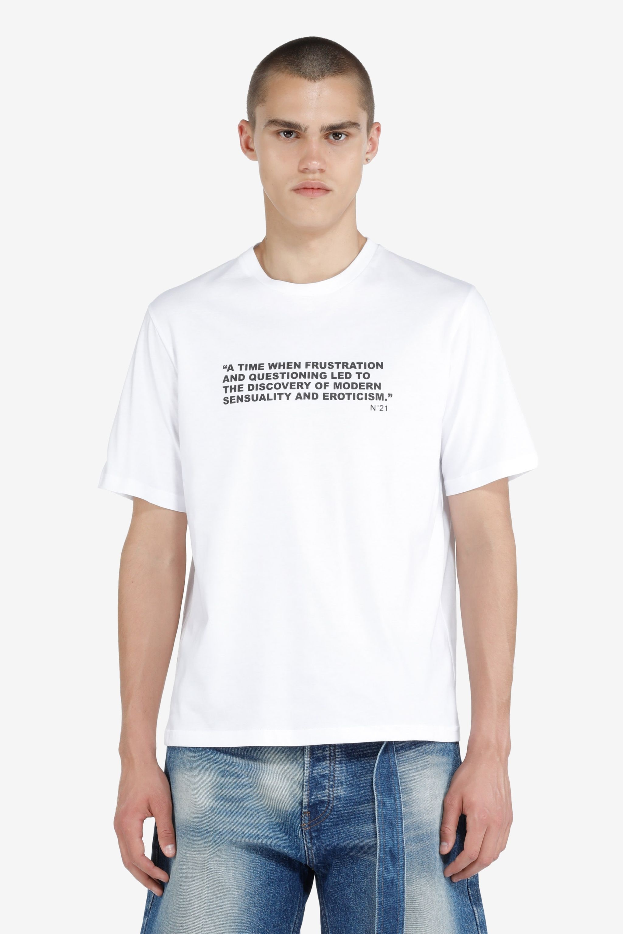 SLOGAN-PRINT COTTON T-SHIRT - 1