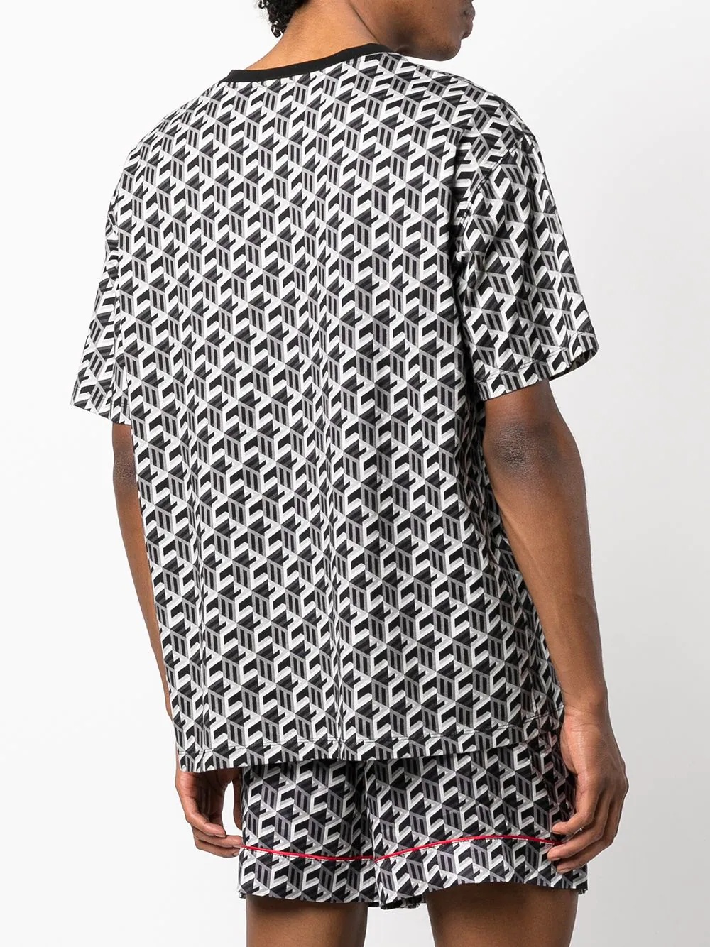 geometric-print cotton T-shirt - 4