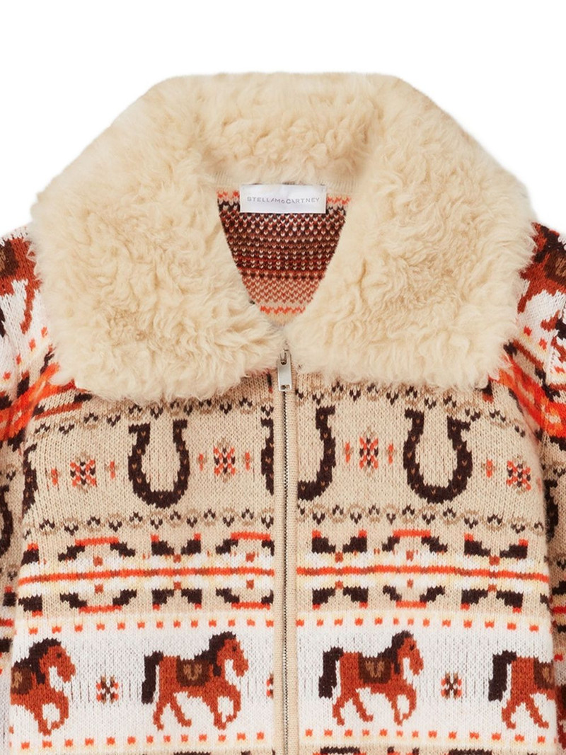 Stella McCartney textured-collar patterned jacket outlook
