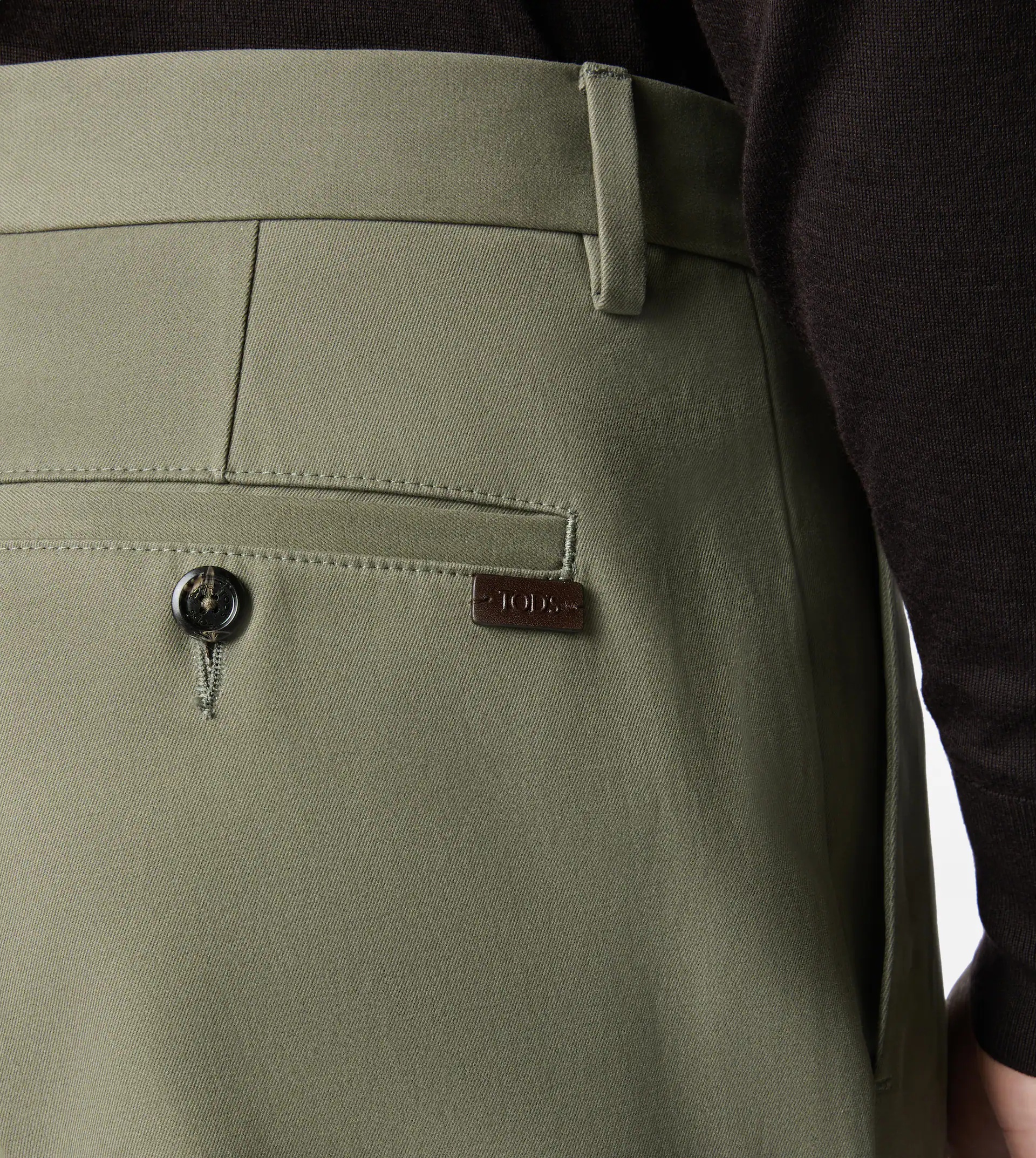 TROUSERS IN GABARDINE - GREEN - 3