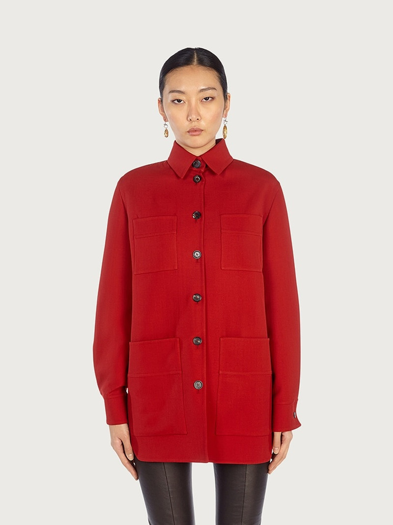 FERRAGAMO WOOL SHIRT JACKET outlook