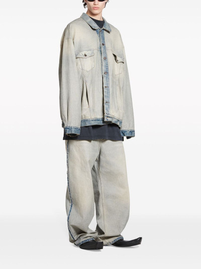 BALENCIAGA oversized washed denim jacket outlook