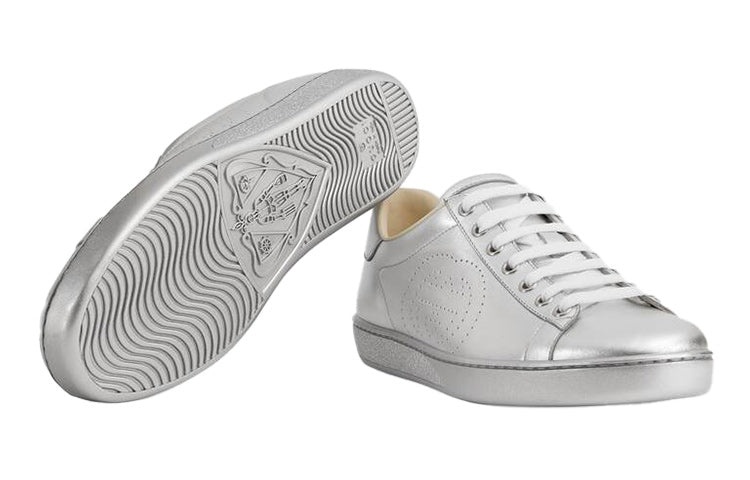 (WMNS) Gucci Ace 'Metallic Silver' 663168-B8B20-8106 - 5