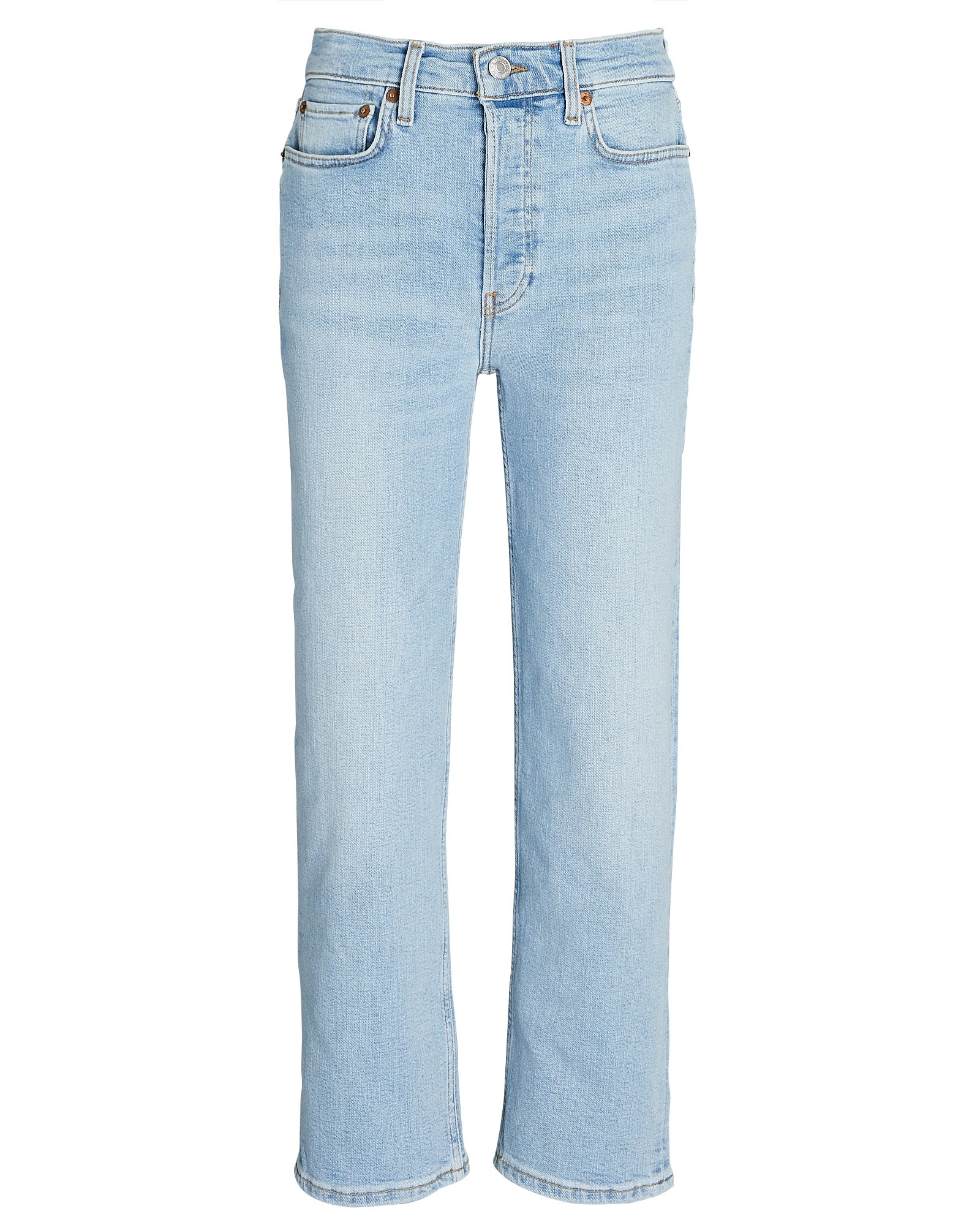 70s High-Rise Stove Pipe Jeans - 1