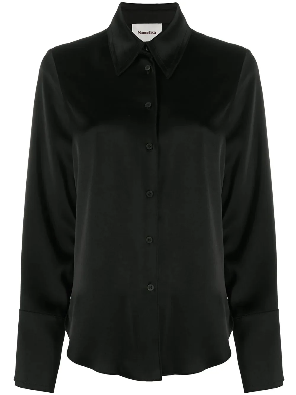 Mandine satin long-sleeved shirt - 1