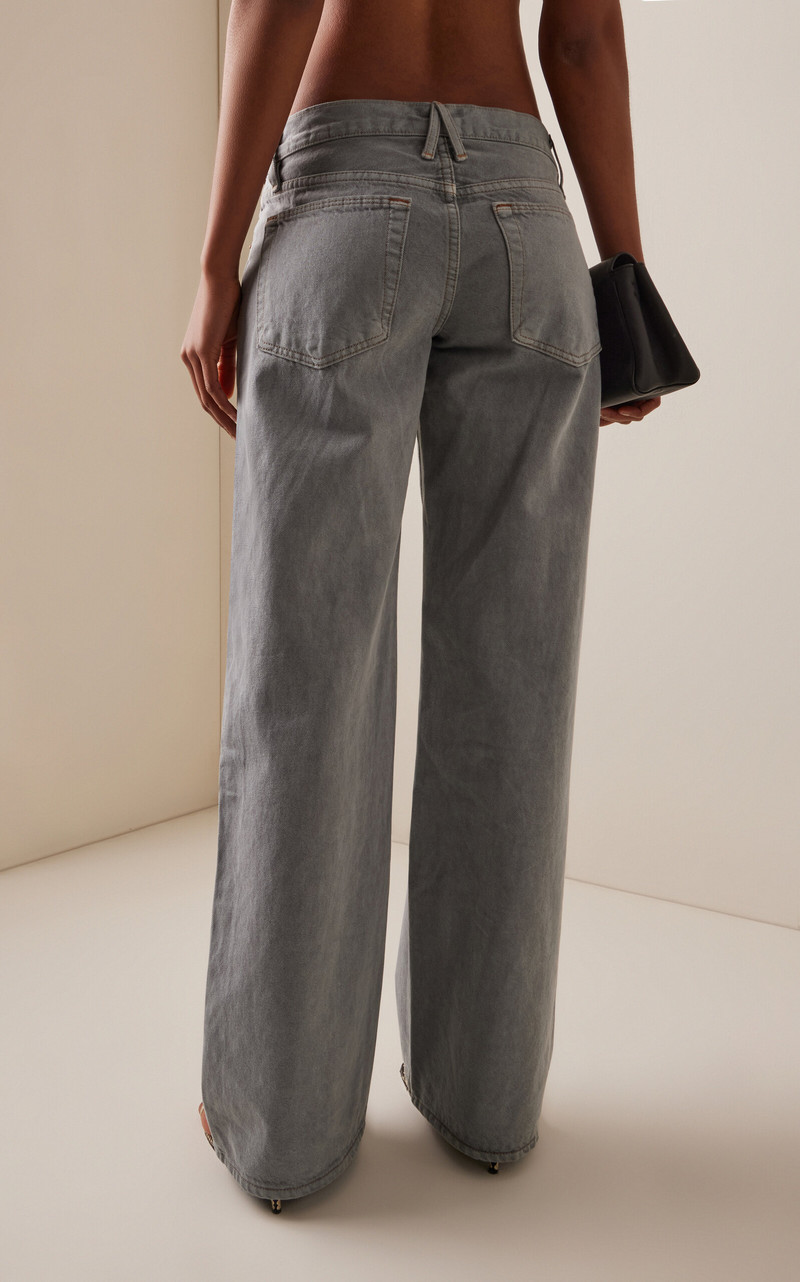 Lexi Rigid Low-Rise Wide-Leg Jeans grey 4