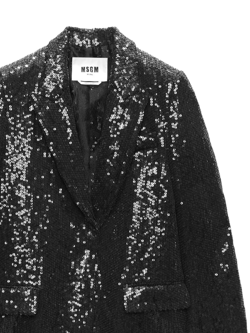 sequin-embellished single-breasted blazer - 6