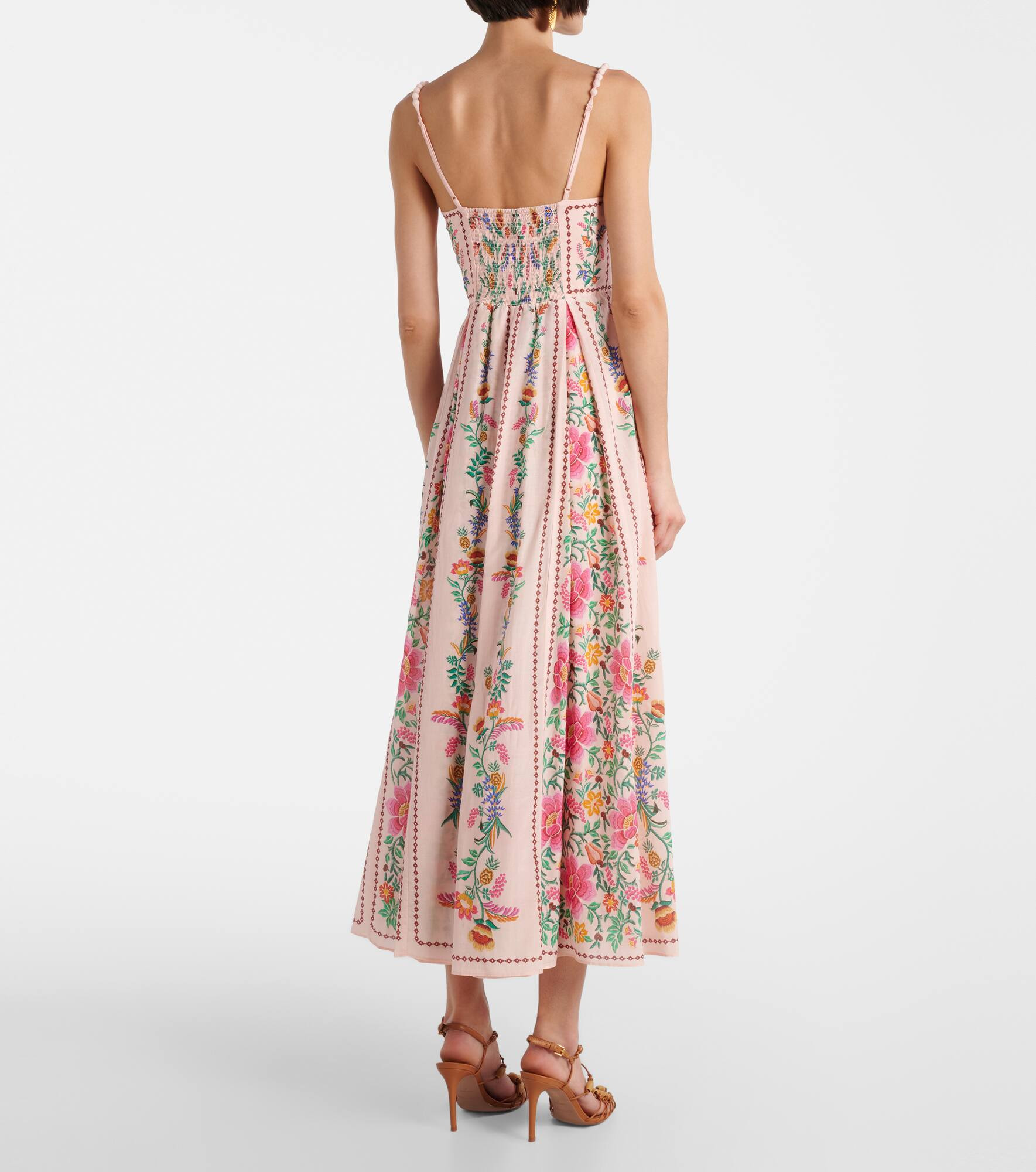 Floral cotton-blend maxi dress - 3