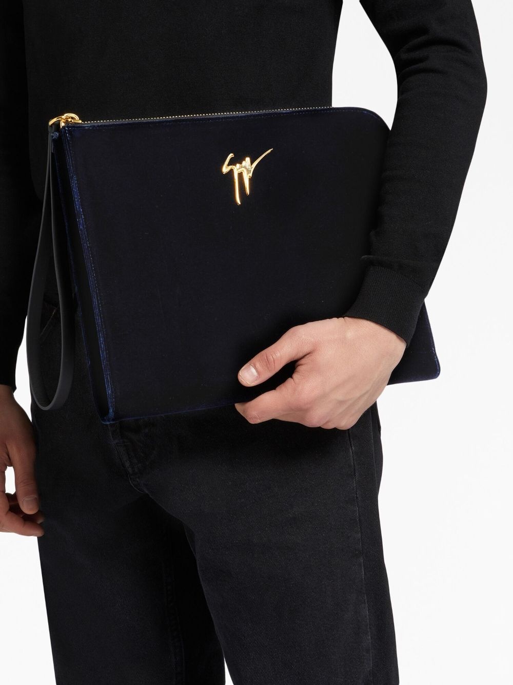 Fabian logo-plaque clutch bag - 2