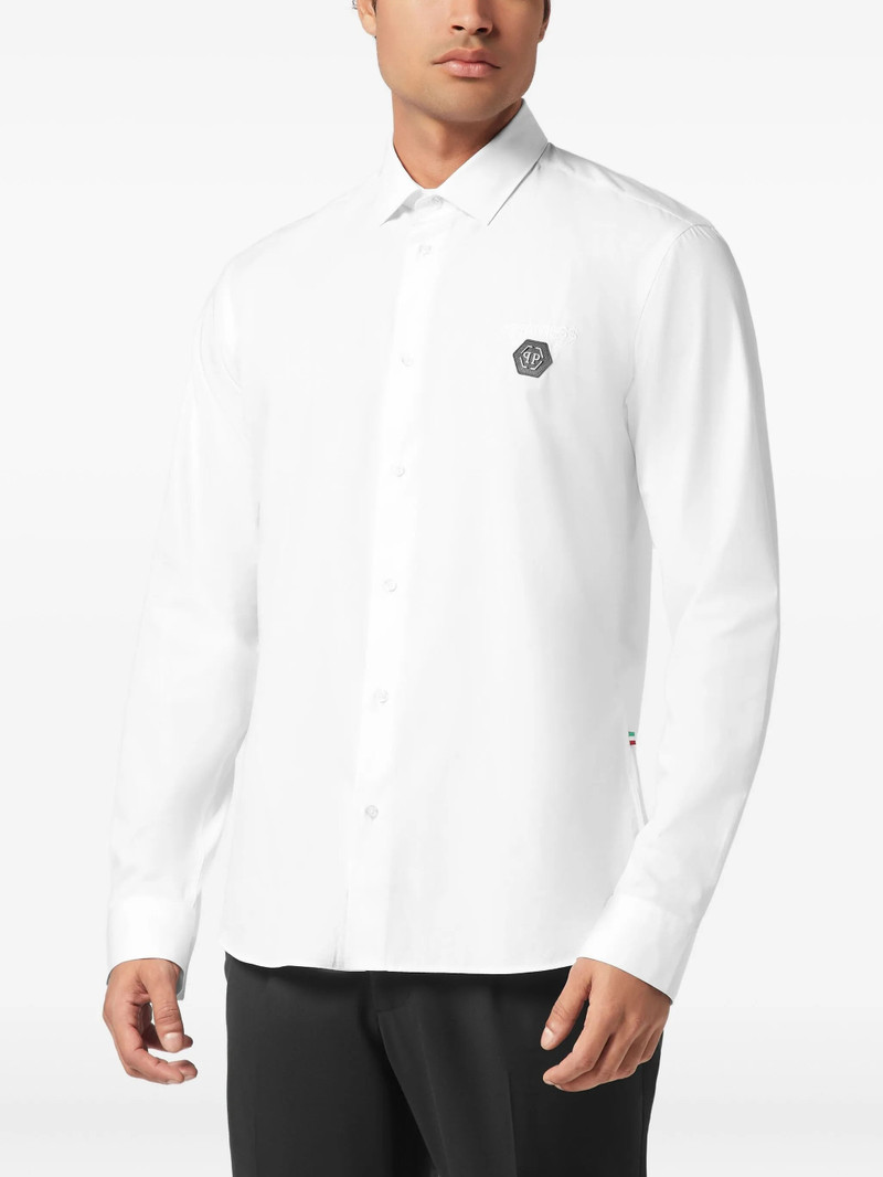 PHILIPP PLEIN Philipp Plein Sugar Daddy Cut Greatness Logo-plaque Shirt outlook