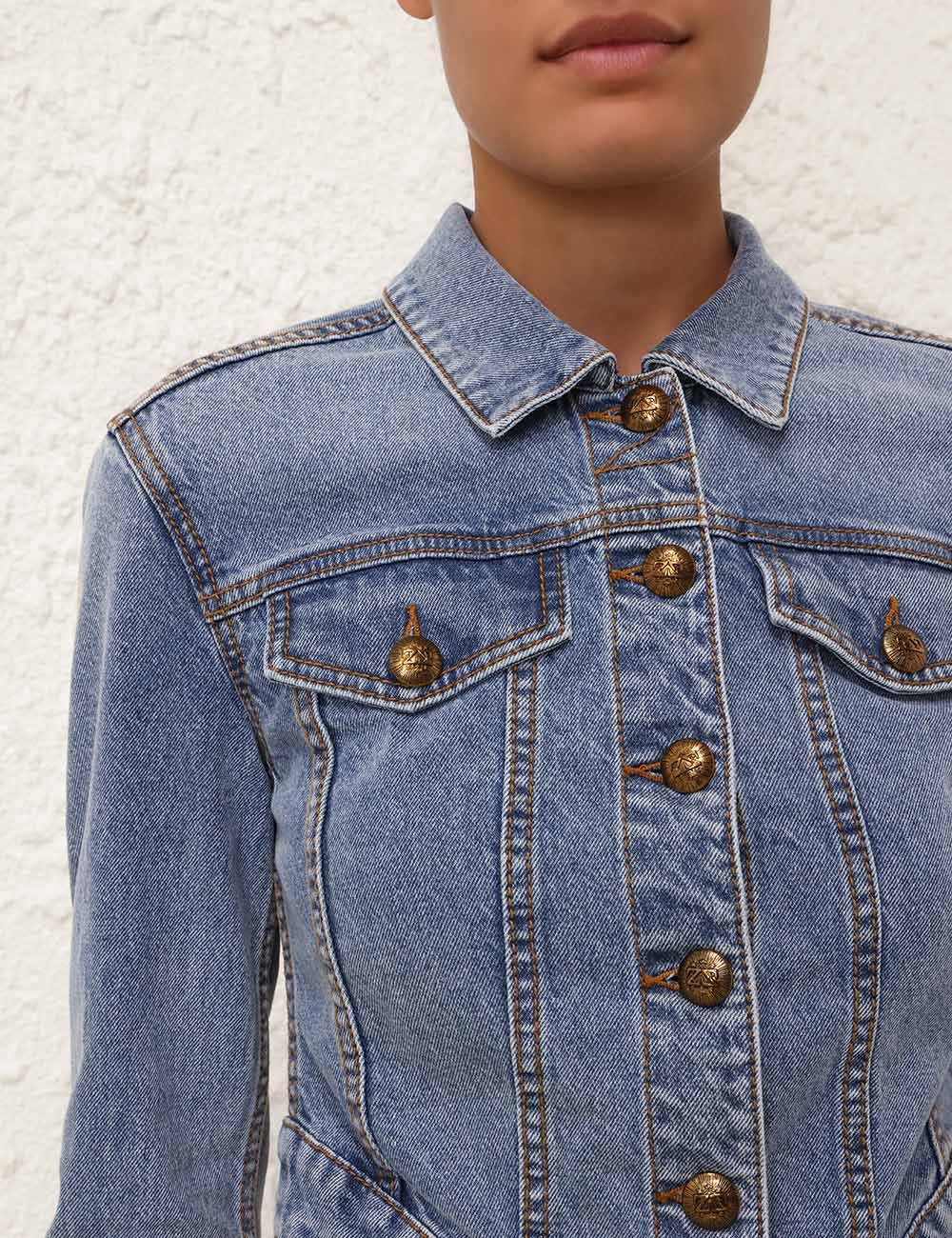 DENIM FITTED JACKET - 5