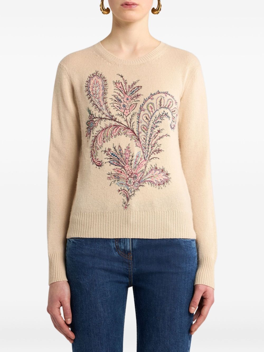 paisley-jacquard sweater - 2