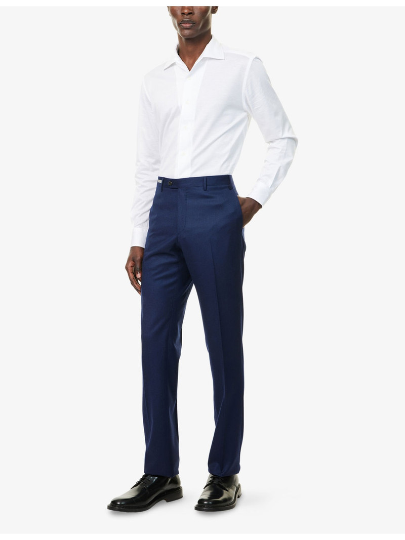 CORNELIANI Slim-Leg Mid-Rise Wool Trousers outlook