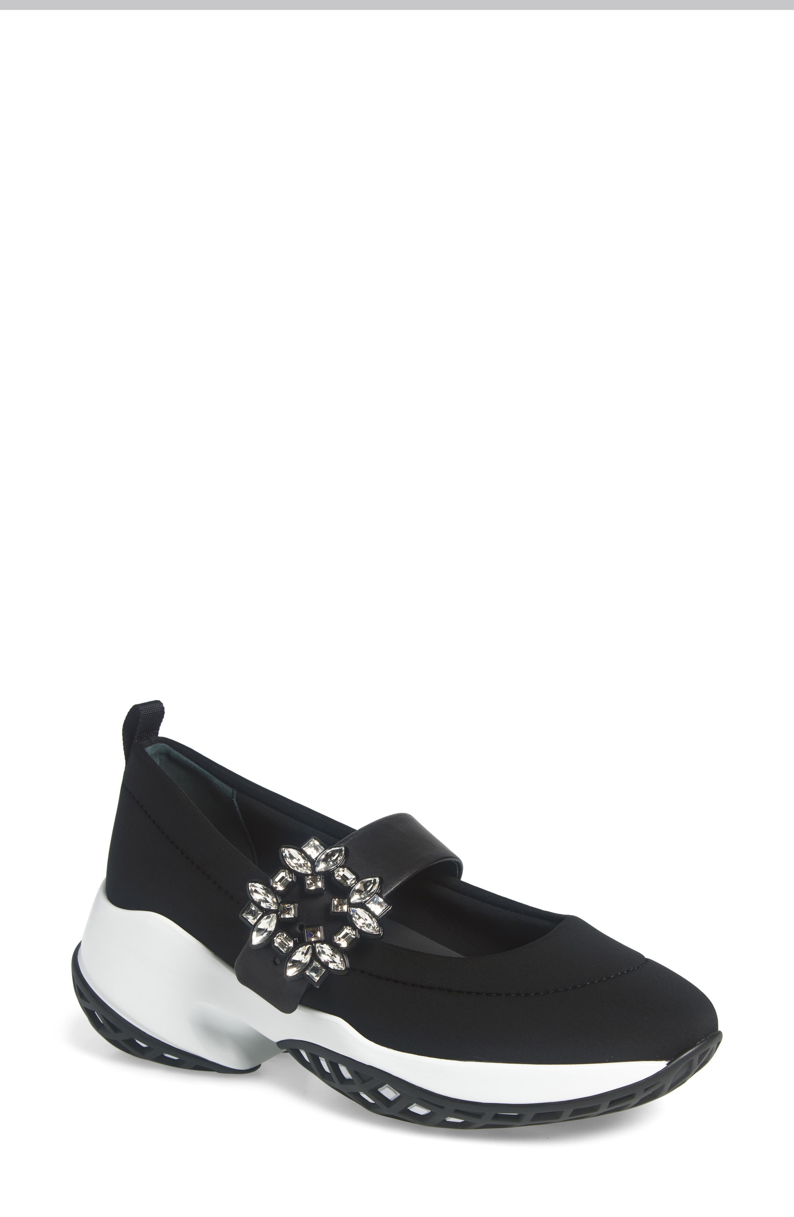 Roger Vivier Viv Run Strass Mary Jane Sneaker in Nero at Nordstrom - 1