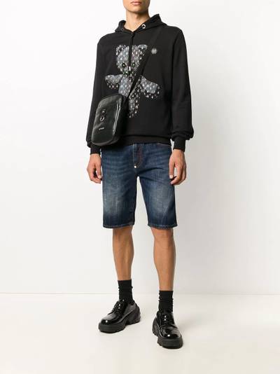 PHILIPP PLEIN denim bermuda shorts outlook