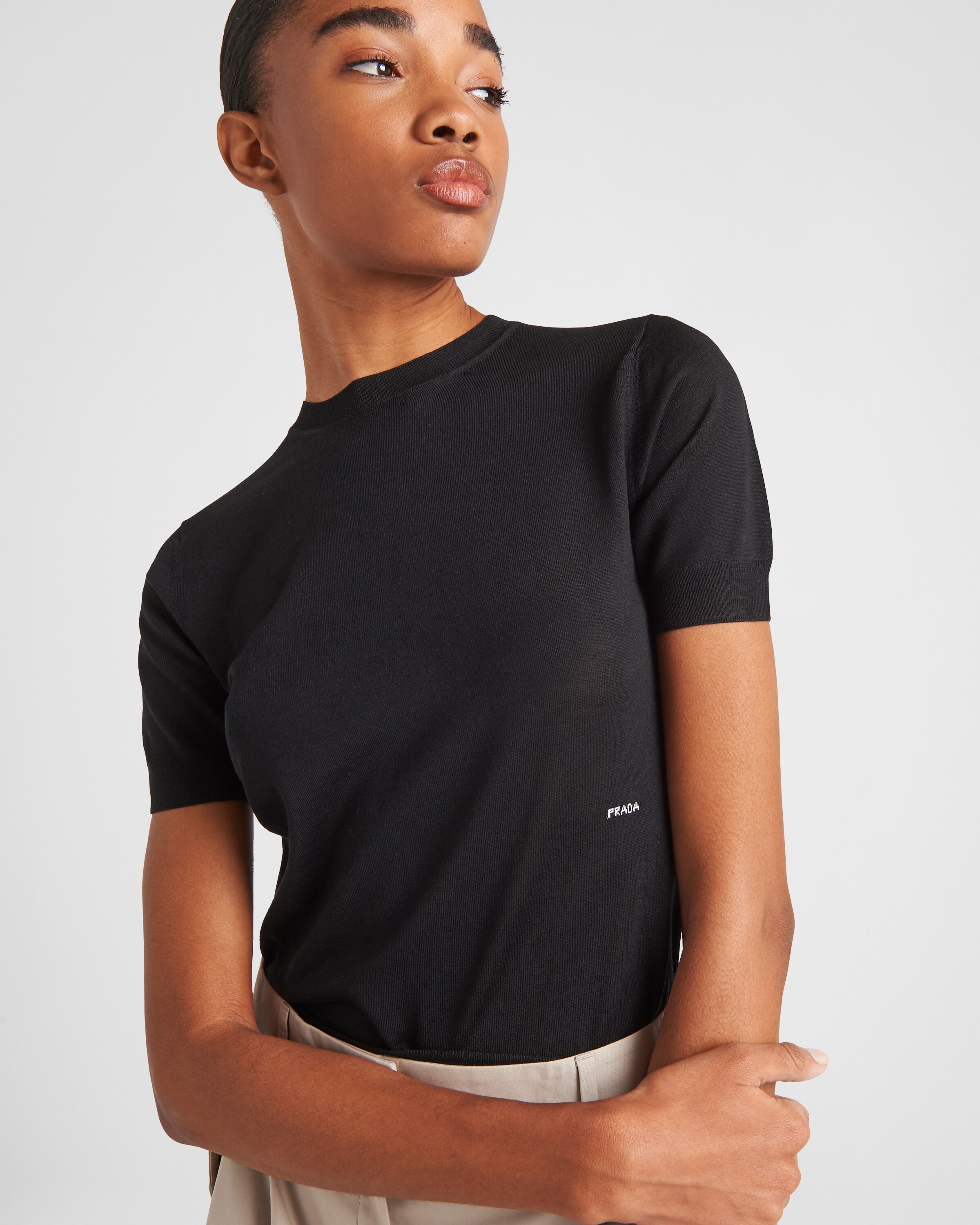 Worsted wool crew-neck sweater - 4