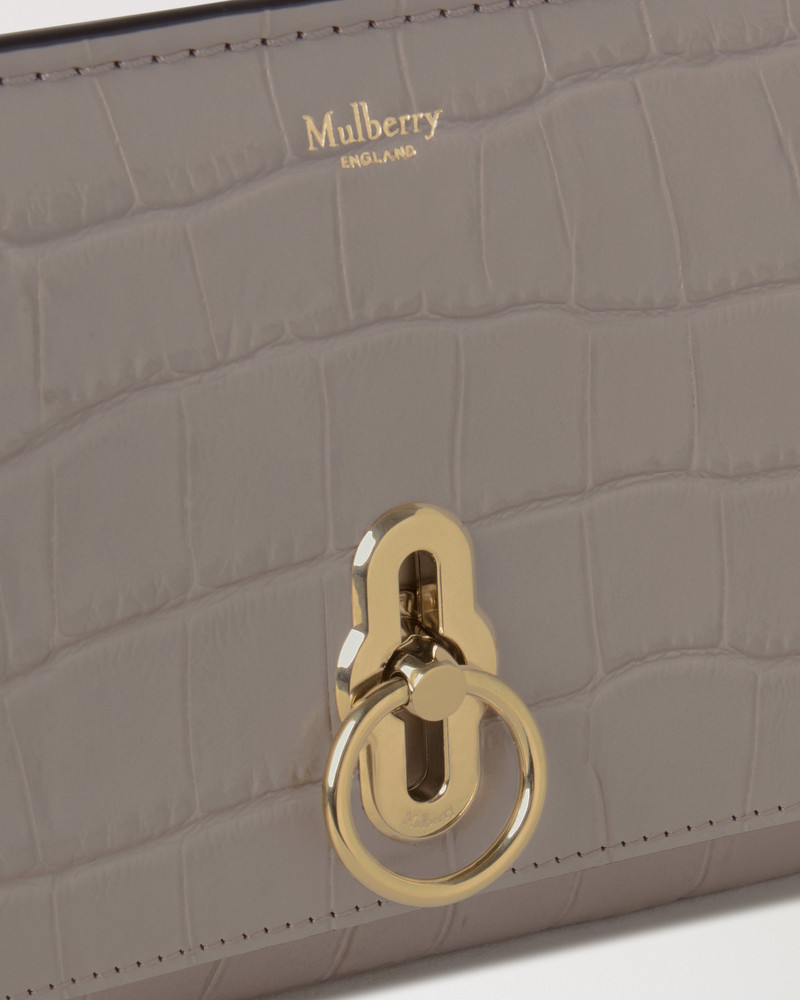 Amberley Clutch Cashmere Taupe Shiny Small Croc 5