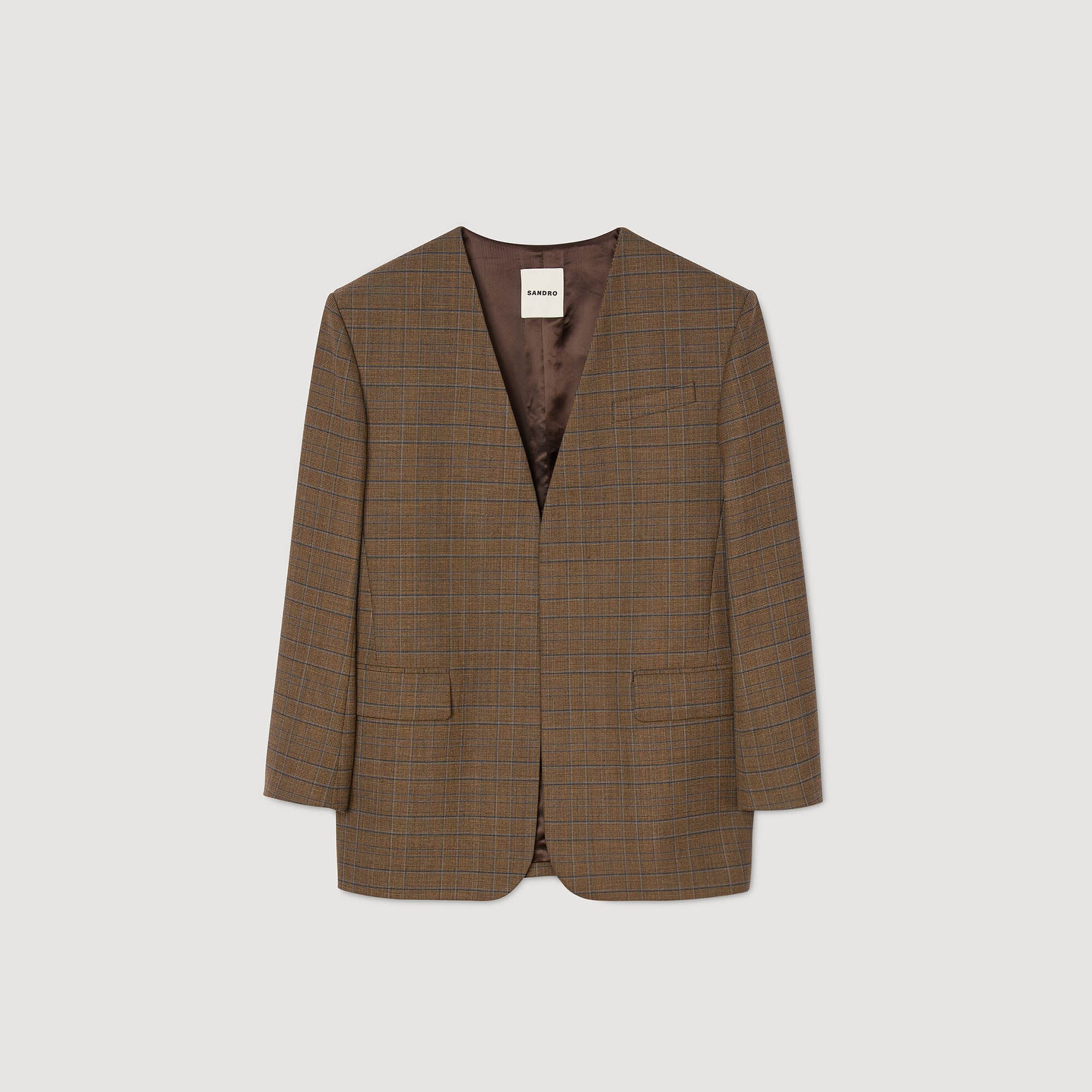 OVERSIZED CHECKED JACKET - 6