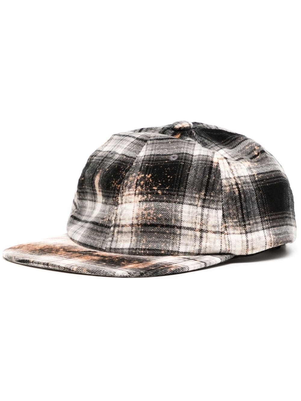 bleach-wash checkered cap - 1