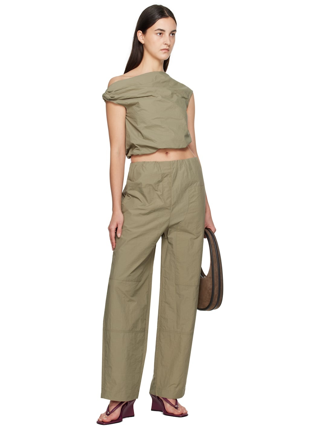 Khaki Cocoon Trousers - 4