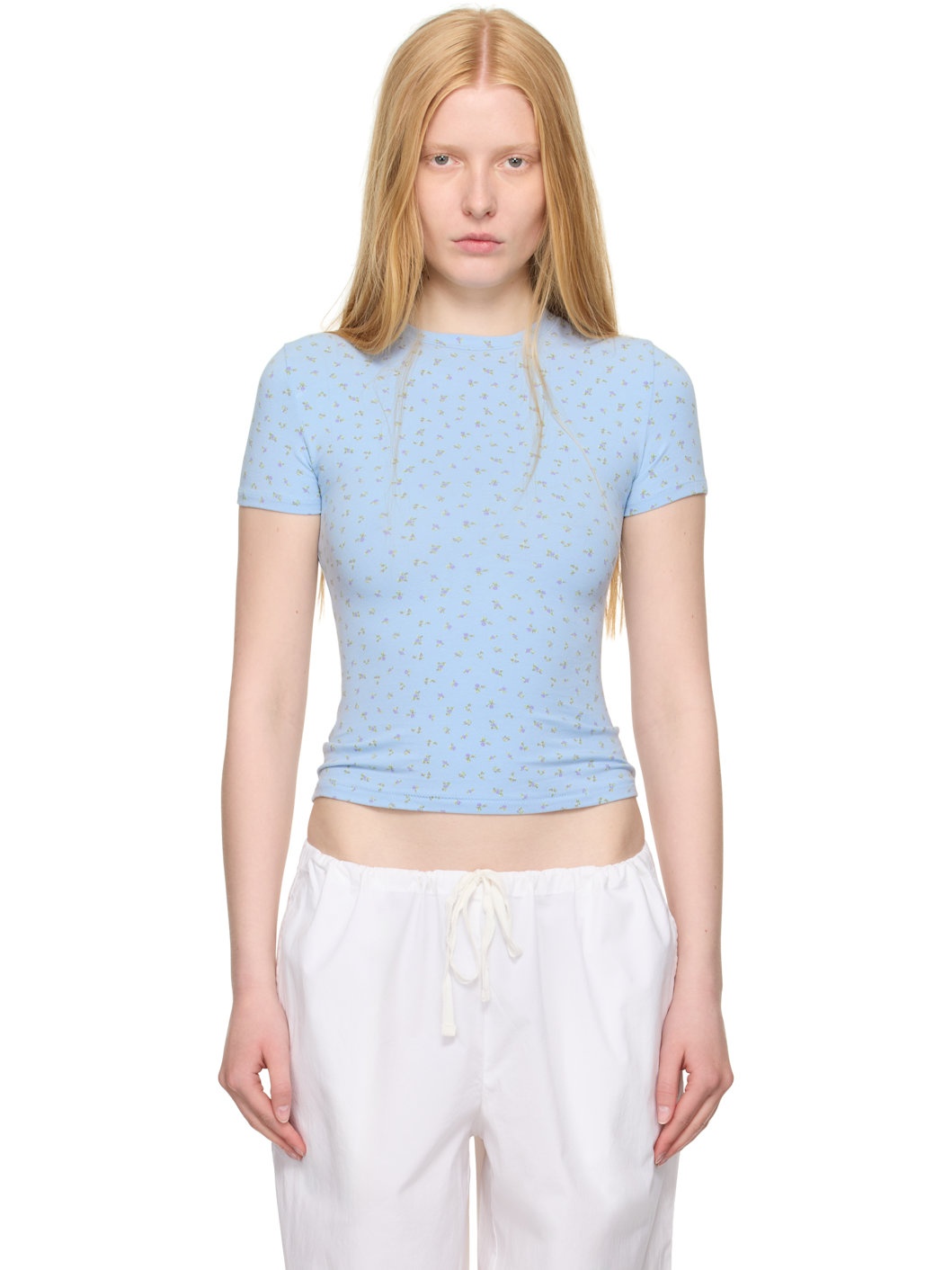 Blue Cotton Jersey T-shirt - 1