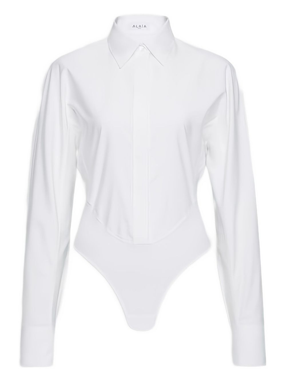 poplin shirt bodysuit - 1