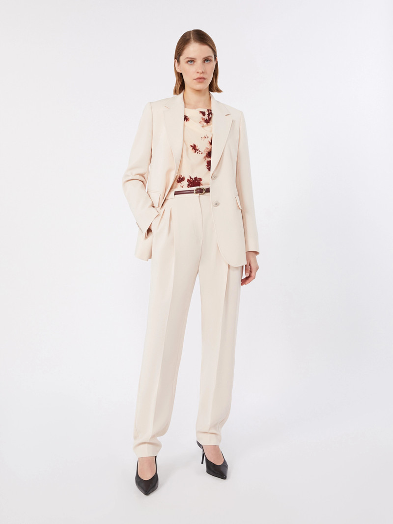 LINZ Single-breasted cady blazer - NATURAL 2
