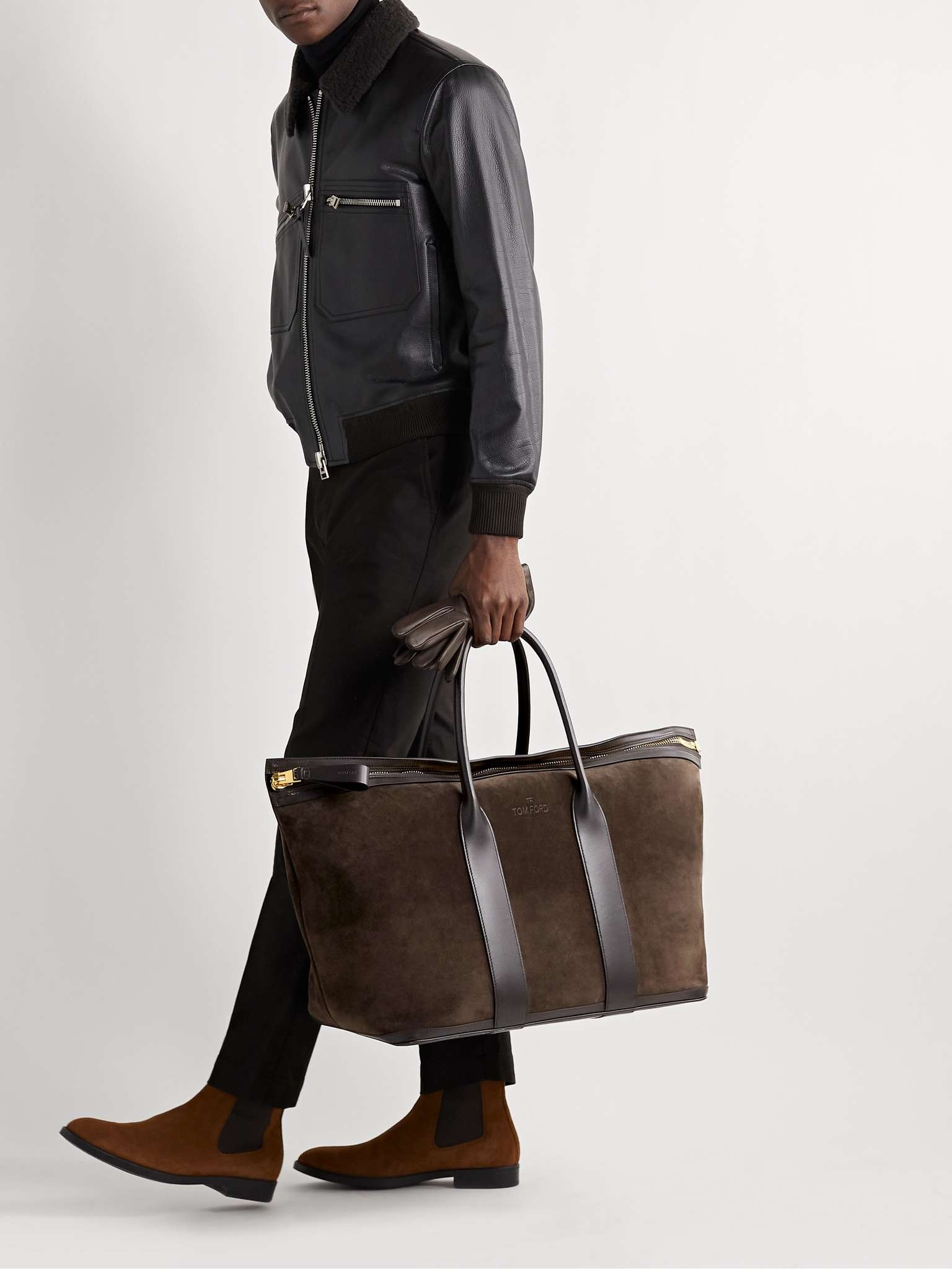 Buckley Leather-Trimmed Suede Tote Bag - 2