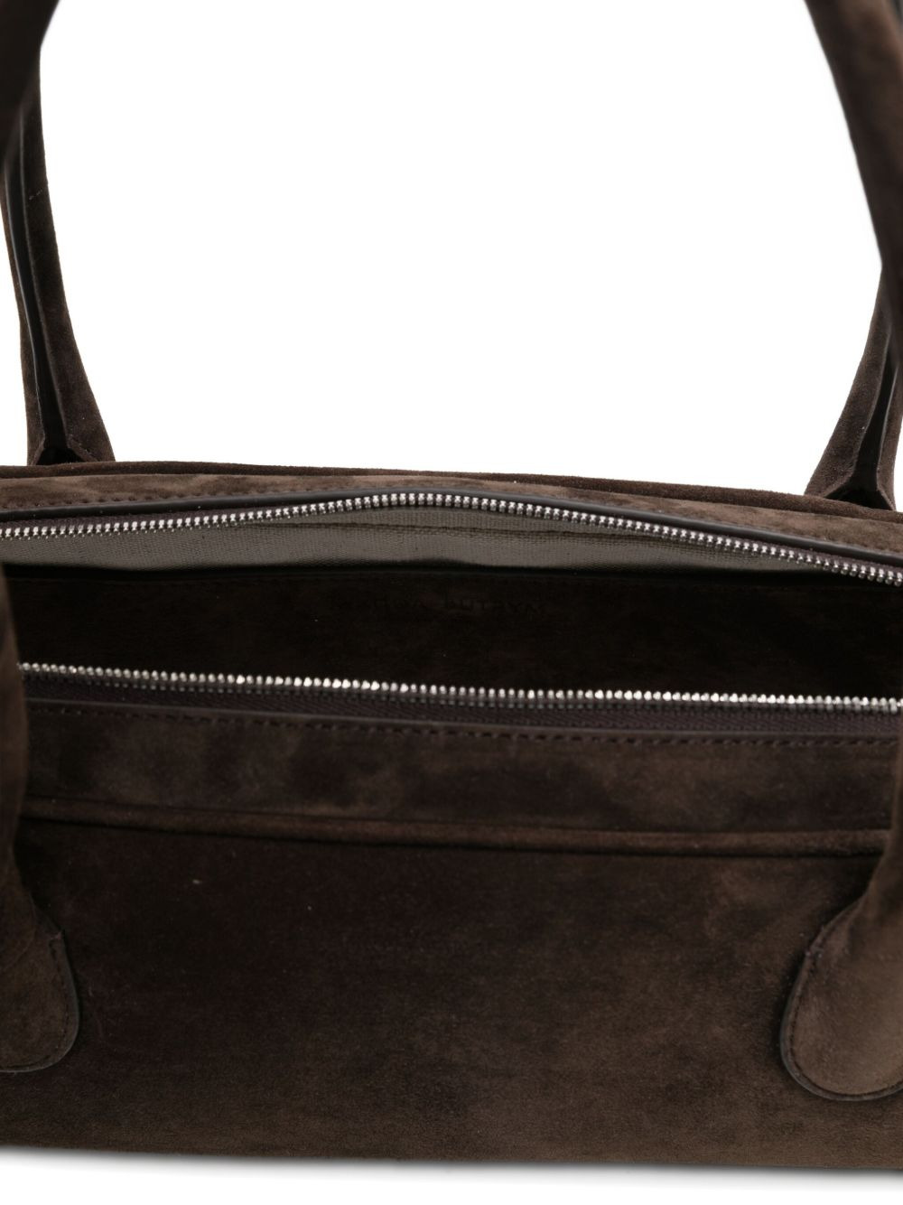 Briggitte rose-embellished suede tote bag - 5