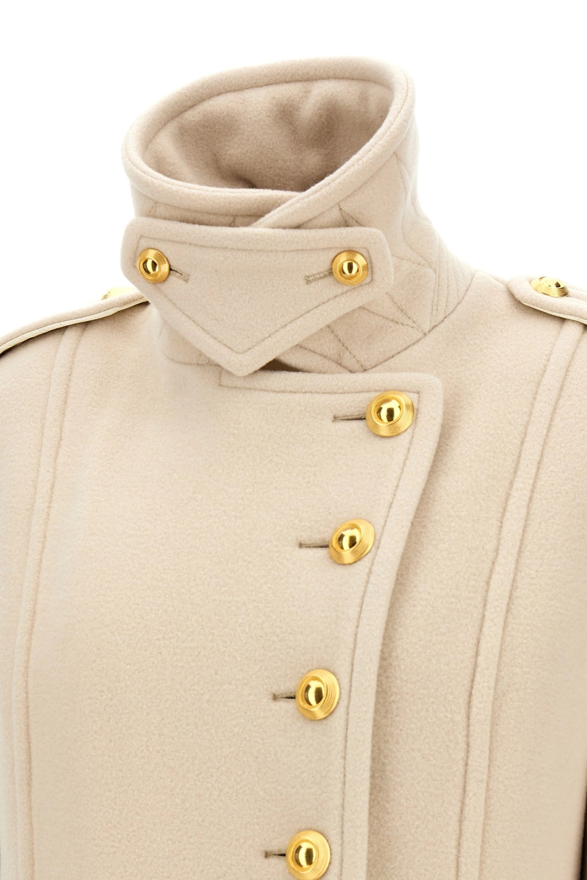 Single-breasted wool coat - 5