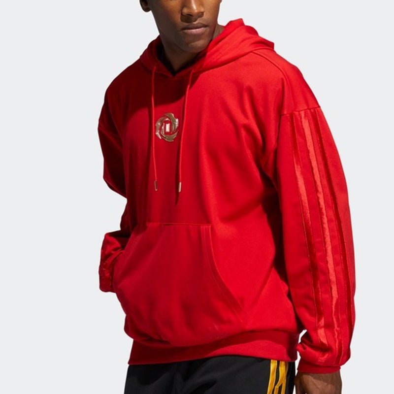 adidas Cny Rose Sweat Printing Sports Pullover Red GN5367 - 3