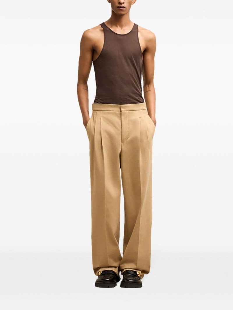 AMI Paris cotton wide-leg trousers outlook