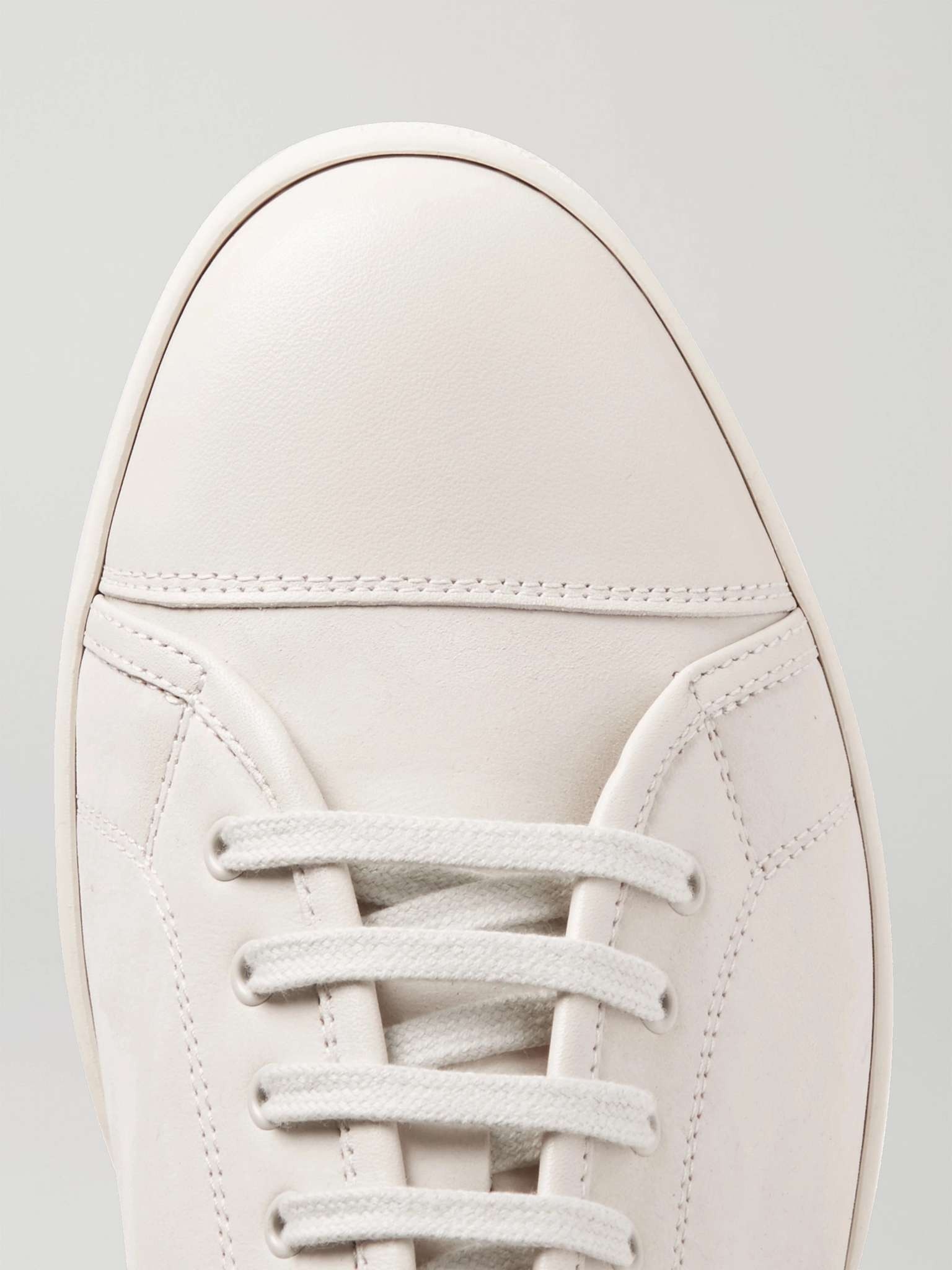 Levah Cap-Toe Brushed-Leather Sneakers - 6