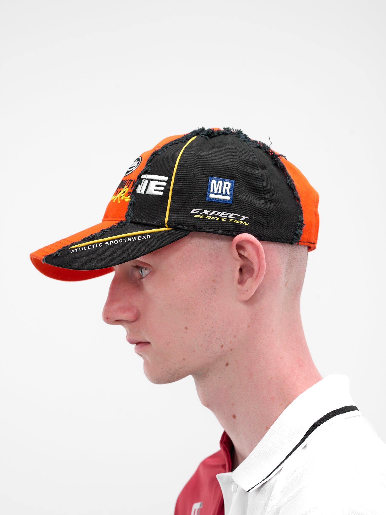 Orange Collage Distressed Cap - 2