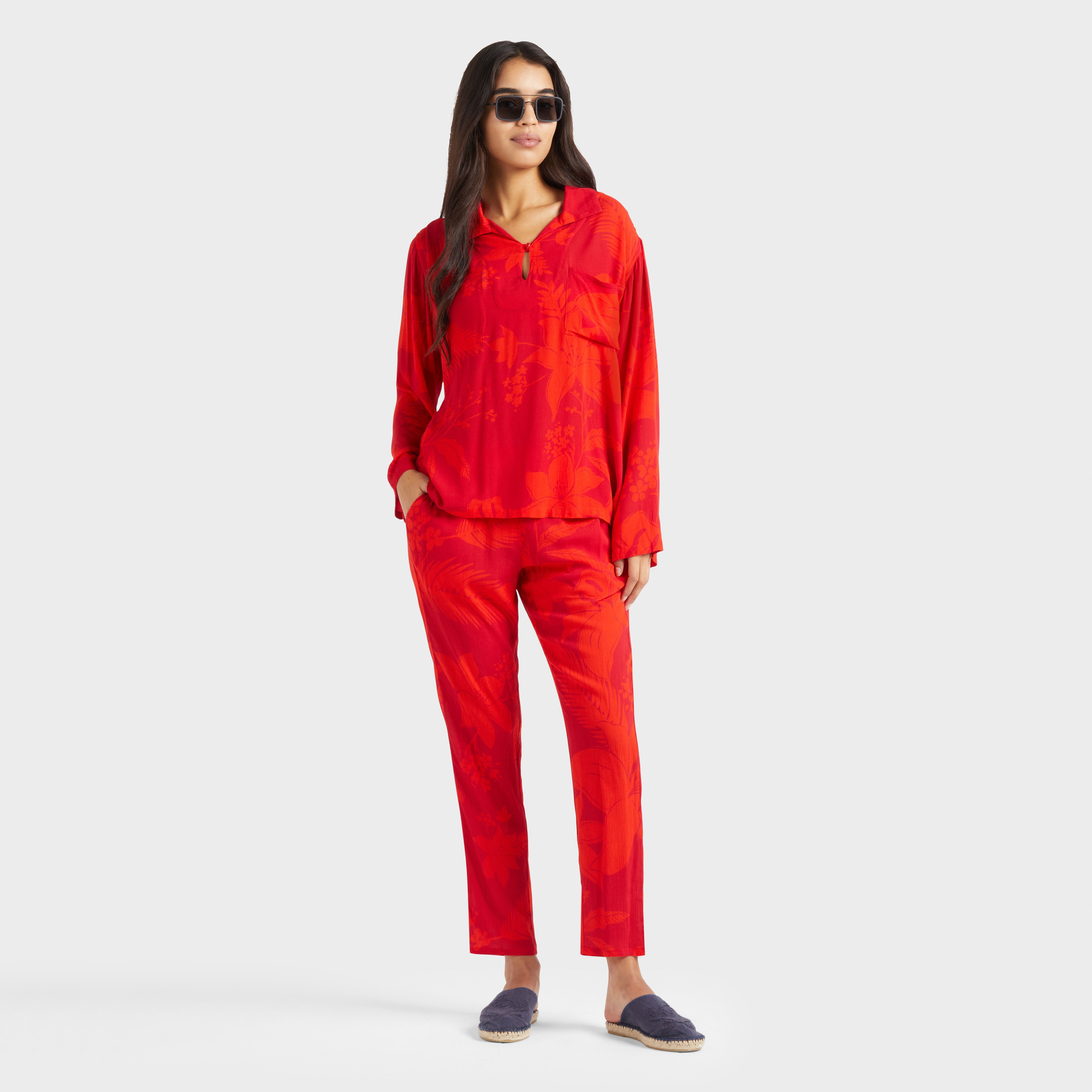 Women Viscose Shirt Flower Power - 5