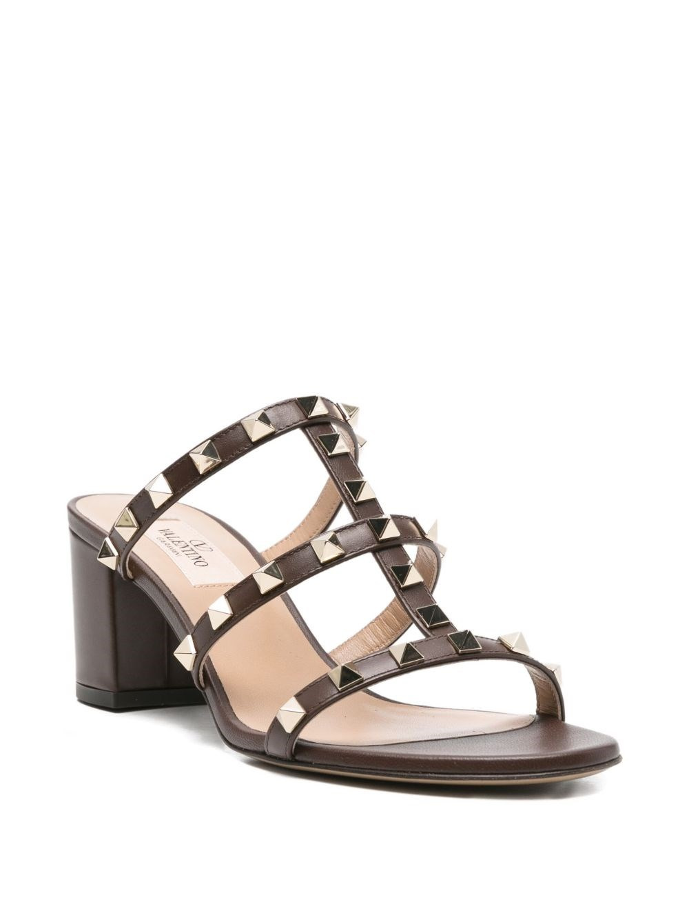 Rockstud leather sandals - 4