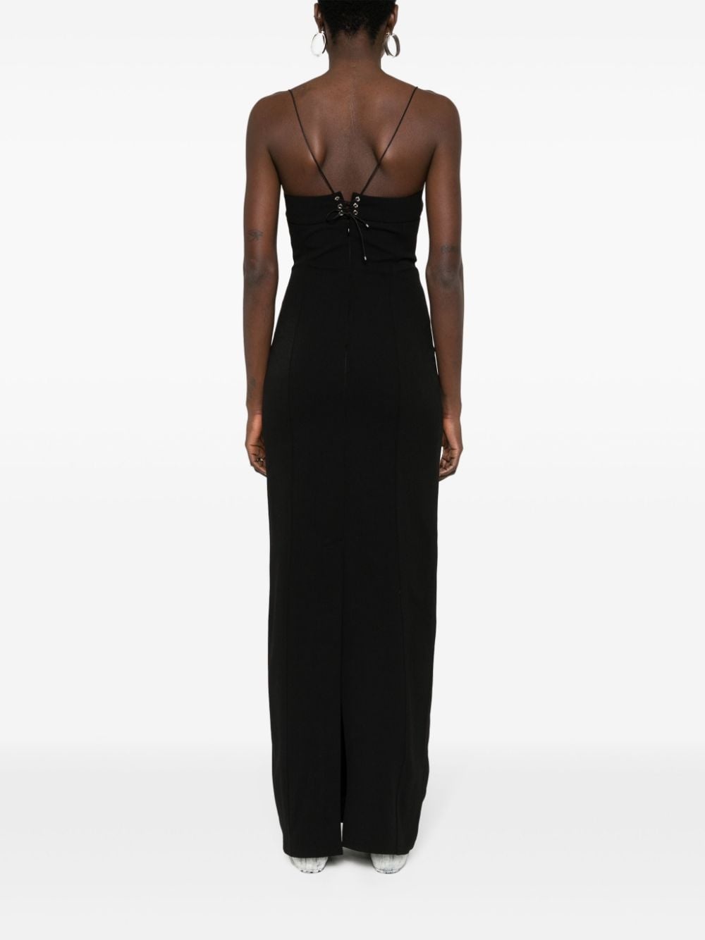 Cleavage crepe maxi dress - 4